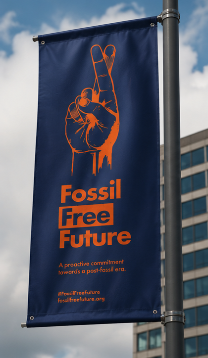 Fossil Free Future — street banner